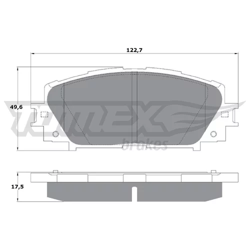 Sada brzdových platničiek kotúčovej brzdy TOMEX Brakes TX 16-09