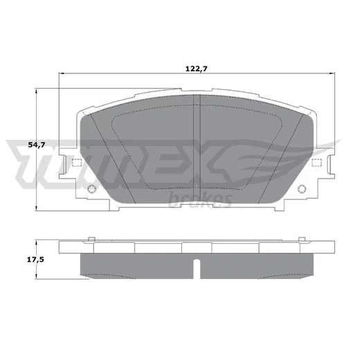 Sada brzdových platničiek kotúčovej brzdy TOMEX Brakes TX 16-10