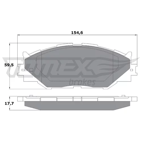 Sada brzdových platničiek kotúčovej brzdy TOMEX Brakes TX 17-62