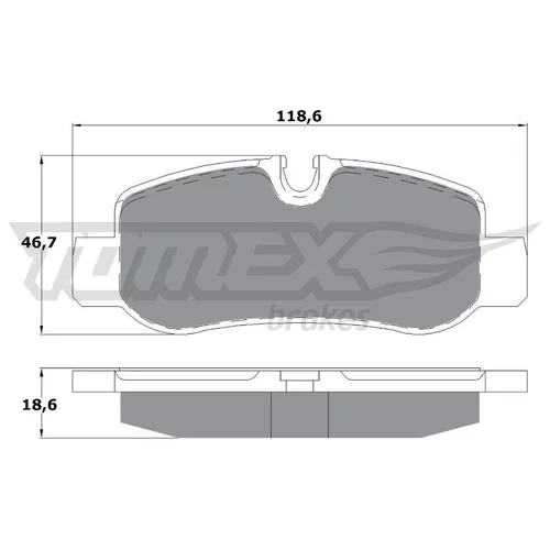 Sada brzdových platničiek kotúčovej brzdy TOMEX Brakes TX 17-81