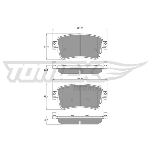 Sada brzdových platničiek kotúčovej brzdy TOMEX Brakes TX 18-64