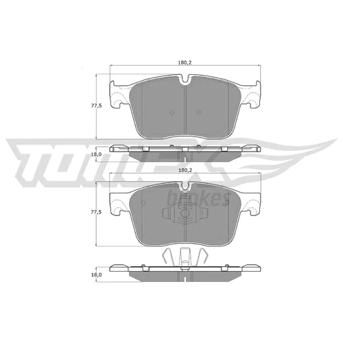 Sada brzdových platničiek kotúčovej brzdy TOMEX Brakes TX 18-84