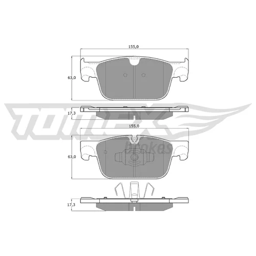 Sada brzdových platničiek kotúčovej brzdy TOMEX Brakes TX 18-86