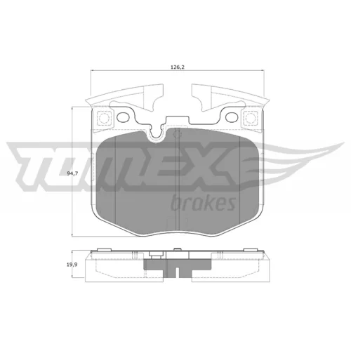 Sada brzdových platničiek kotúčovej brzdy TOMEX Brakes TX 19-86