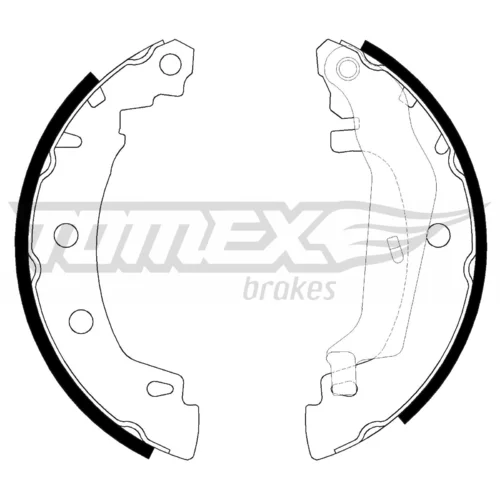 Sada brzdových čeľustí TOMEX Brakes TX 20-43