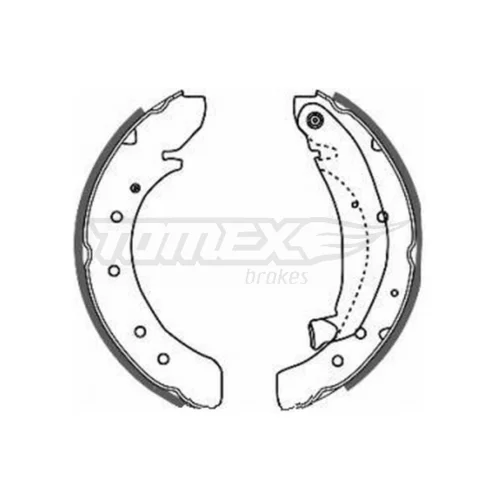 Sada brzdových čeľustí TOMEX Brakes TX 20-50