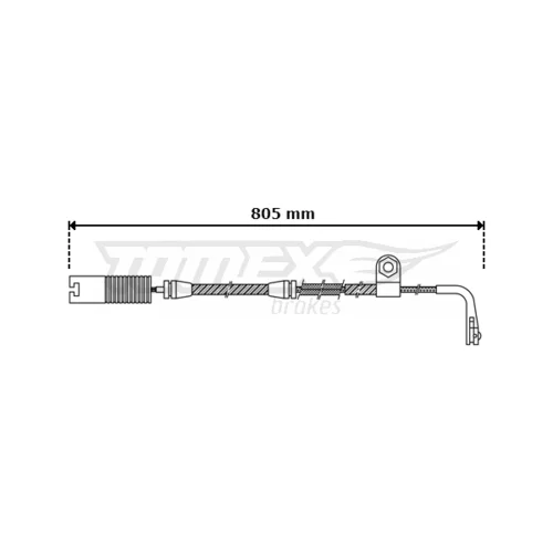 Výstražný kontakt opotrebenia brzdového obloženia TOMEX Brakes TX 30-34