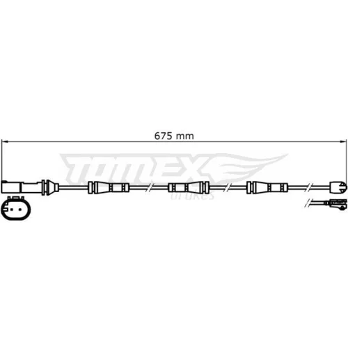 Výstražný kontakt opotrebenia brzdového obloženia TOMEX Brakes TX 31-35