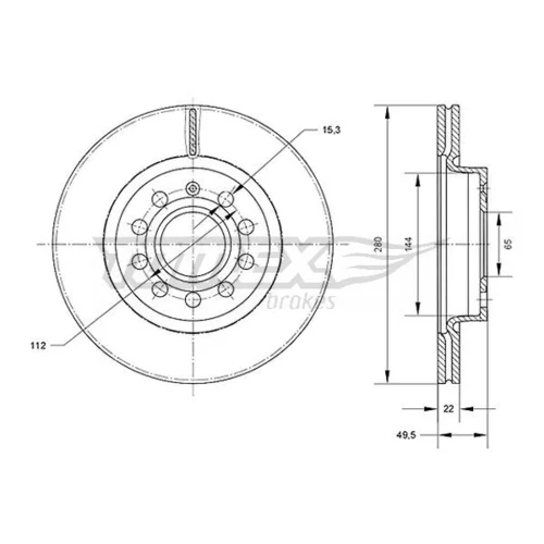 Brzdový kotúč TOMEX Brakes TX 70-30