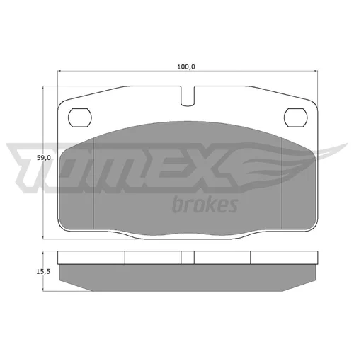 Sada brzdových platničiek kotúčovej brzdy TOMEX Brakes TX 10-13