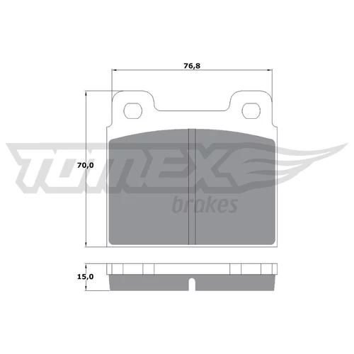 Sada brzdových platničiek kotúčovej brzdy TOMEX Brakes TX 10-18