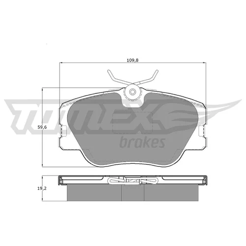 Sada brzdových platničiek kotúčovej brzdy TOMEX Brakes TX 10-21