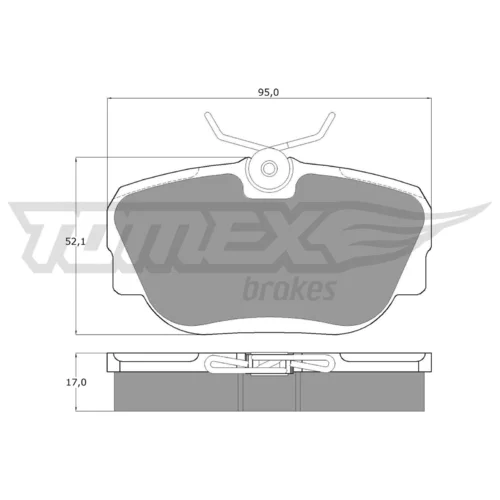 Sada brzdových platničiek kotúčovej brzdy TOMEX Brakes TX 12-20