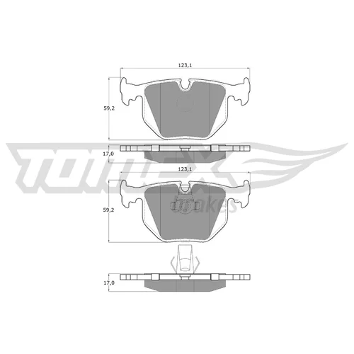 Sada brzdových platničiek kotúčovej brzdy TOMEX Brakes TX 13-19