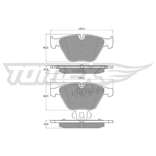 Sada brzdových platničiek kotúčovej brzdy TOMEX Brakes TX 13-251