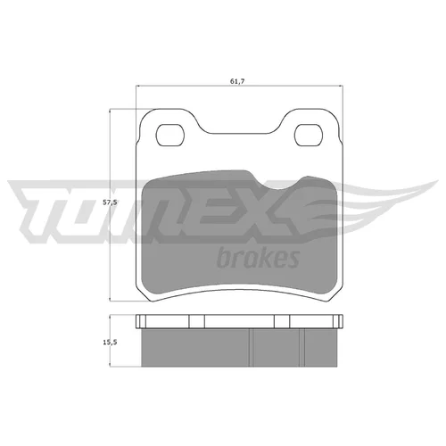 Sada brzdových platničiek kotúčovej brzdy TOMEX Brakes TX 13-49