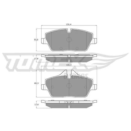 Sada brzdových platničiek kotúčovej brzdy TOMEX Brakes TX 14-33