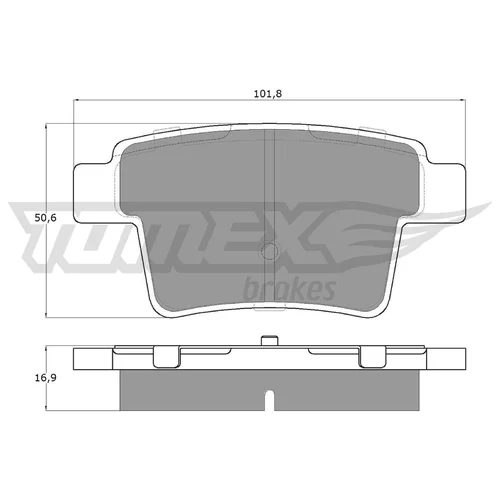 Sada brzdových platničiek kotúčovej brzdy TOMEX Brakes TX 14-74