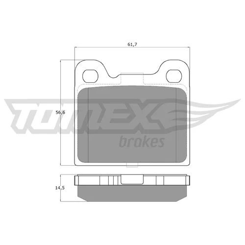 Sada brzdových platničiek kotúčovej brzdy TX 15-06 (TOMEX Brakes)