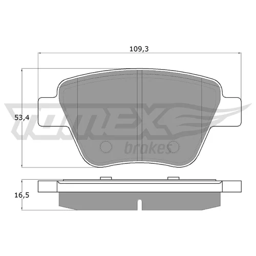 Sada brzdových platničiek kotúčovej brzdy TOMEX Brakes TX 16-59