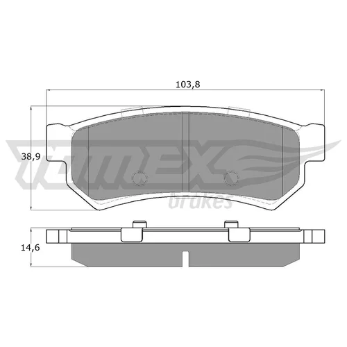 Sada brzdových platničiek kotúčovej brzdy TOMEX Brakes TX 16-77