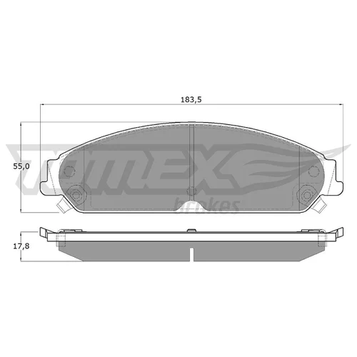 Sada brzdových platničiek kotúčovej brzdy TOMEX Brakes TX 19-20