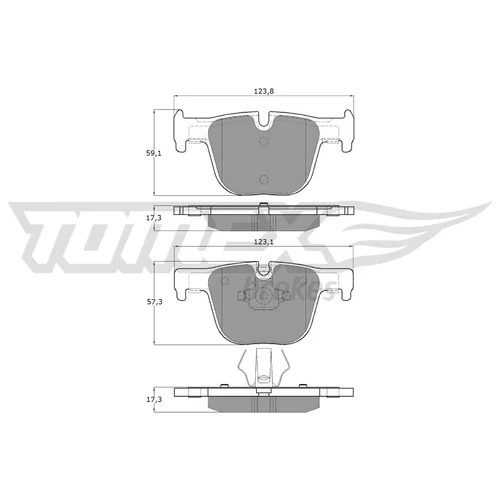 Sada brzdových platničiek kotúčovej brzdy TOMEX Brakes TX 19-29