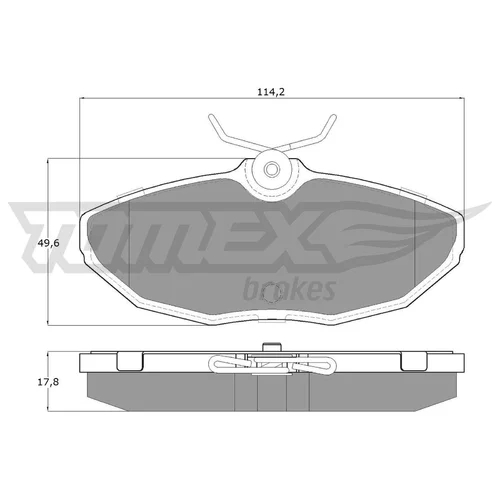 Sada brzdových platničiek kotúčovej brzdy TOMEX Brakes TX 19-54