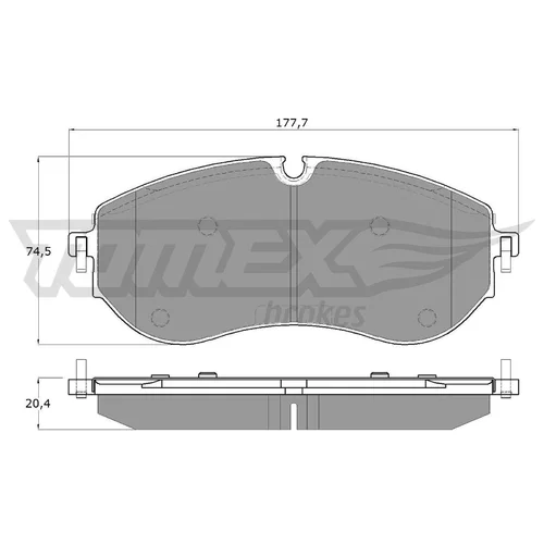 Sada brzdových platničiek kotúčovej brzdy TOMEX Brakes TX 19-96