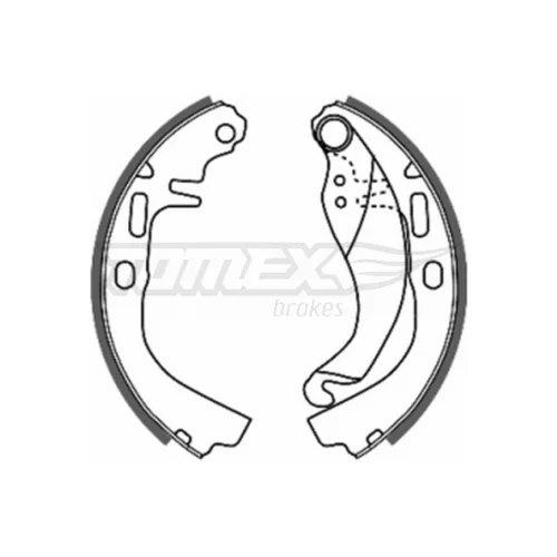 Sada brzdových čeľustí TOMEX Brakes TX 20-77