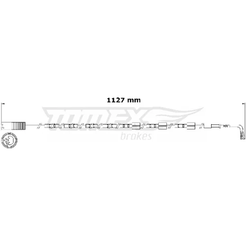 Výstražný kontakt opotrebenia brzdového obloženia TOMEX Brakes TX 31-01