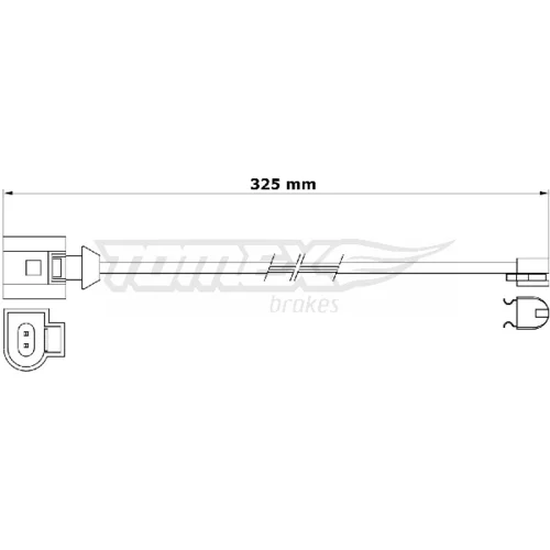 Výstražný kontakt opotrebenia brzdového obloženia TOMEX Brakes TX 31-26