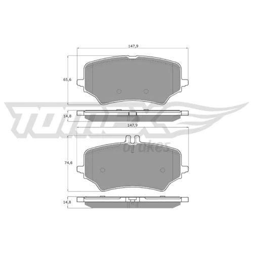 Sada brzdových platničiek kotúčovej brzdy TOMEX Brakes TX 60-31