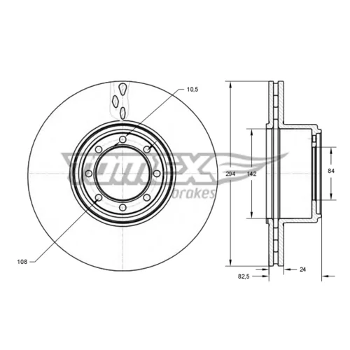Brzdový kotúč TOMEX Brakes TX 73-42