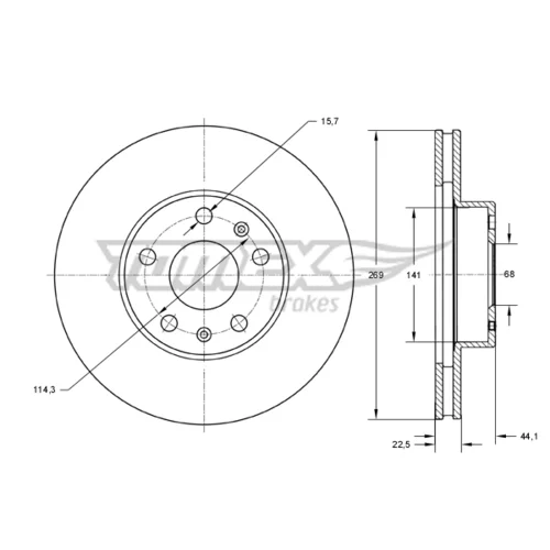 Brzdový kotúč TOMEX Brakes TX 73-51