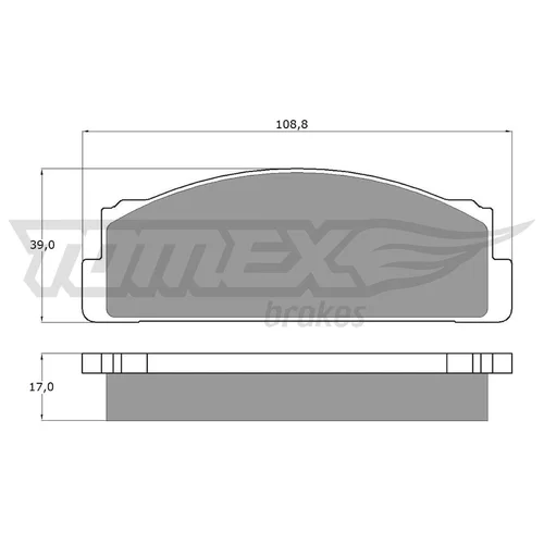 Sada brzdových platničiek kotúčovej brzdy TOMEX Brakes TX 10-23