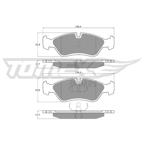 Sada brzdových platničiek kotúčovej brzdy TOMEX Brakes TX 10-68