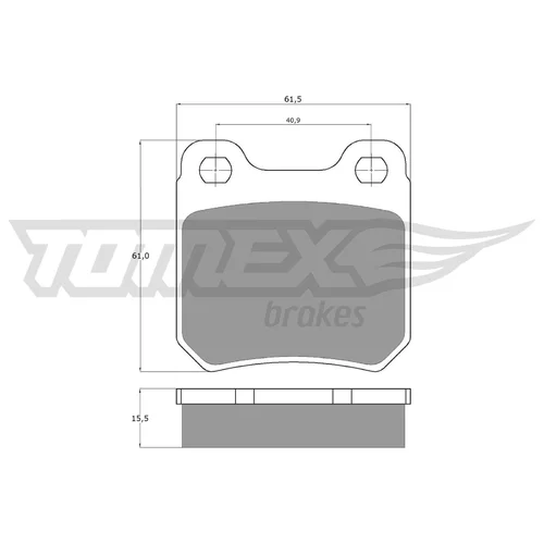 Sada brzdových platničiek kotúčovej brzdy TOMEX Brakes TX 11-61