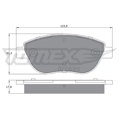 Sada brzdových platničiek kotúčovej brzdy TOMEX Brakes TX 12-483