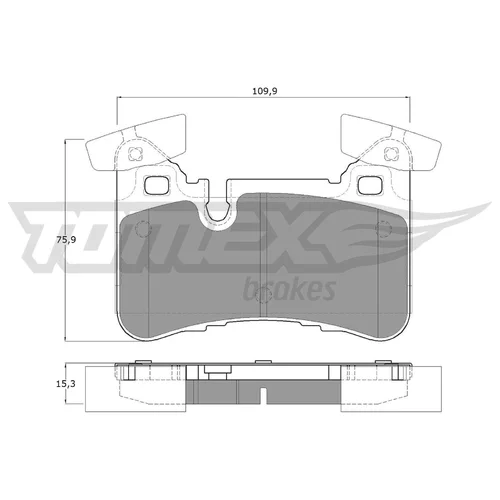 Sada brzdových platničiek kotúčovej brzdy TOMEX Brakes TX 12-67