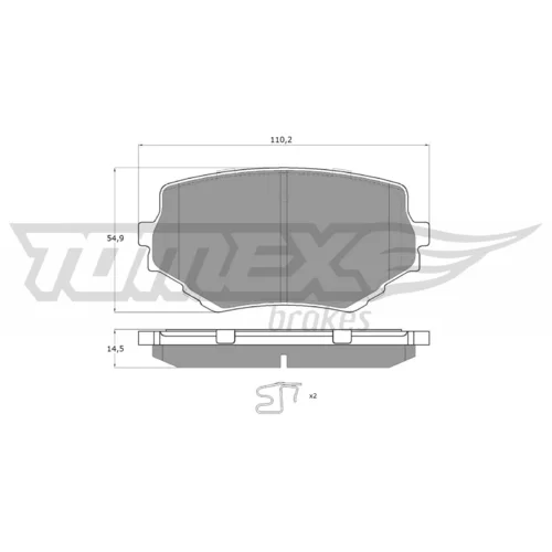 Sada brzdových platničiek kotúčovej brzdy TOMEX Brakes TX 13-60