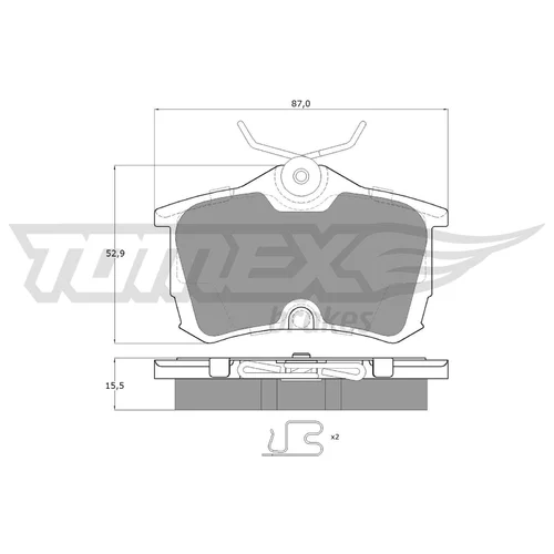 Sada brzdových platničiek kotúčovej brzdy TOMEX Brakes TX 14-51