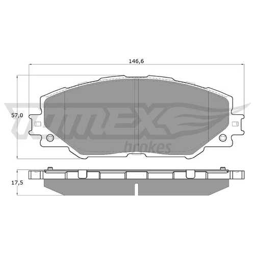 Sada brzdových platničiek kotúčovej brzdy TOMEX Brakes TX 15-41