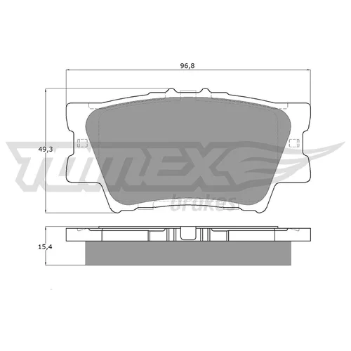 Sada brzdových platničiek kotúčovej brzdy TOMEX Brakes TX 15-73