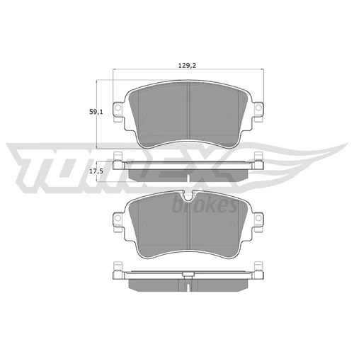 Sada brzdových platničiek kotúčovej brzdy TOMEX Brakes TX 18-23