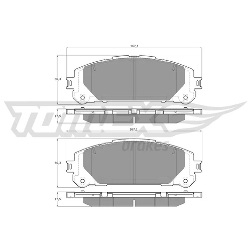 Sada brzdových platničiek kotúčovej brzdy TOMEX Brakes TX 60-20