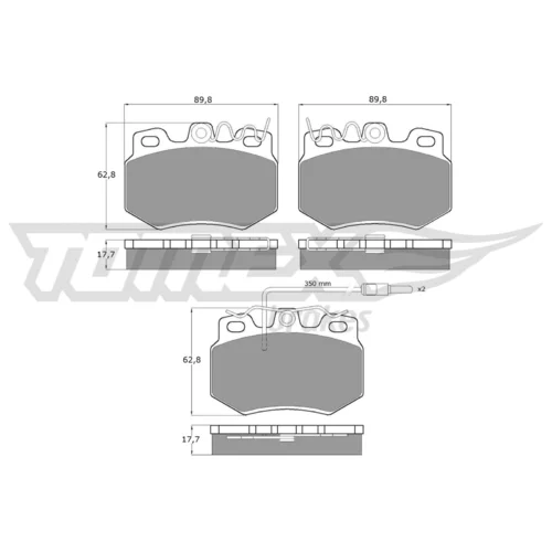 Sada brzdových platničiek kotúčovej brzdy TOMEX Brakes TX 10-55