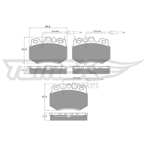 Sada brzdových platničiek kotúčovej brzdy TOMEX Brakes TX 10-551