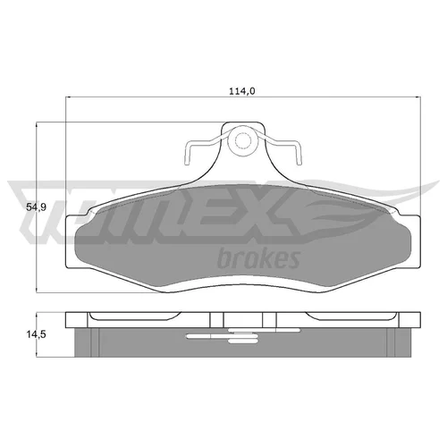 Sada brzdových platničiek kotúčovej brzdy TOMEX Brakes TX 10-81