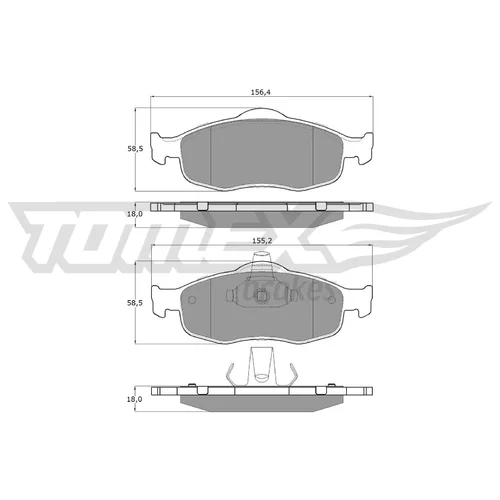 Sada brzdových platničiek kotúčovej brzdy TOMEX Brakes TX 11-19